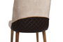 Hanah Home Nova 071 V4 Juego de 4 Sillas Crema y Nogal